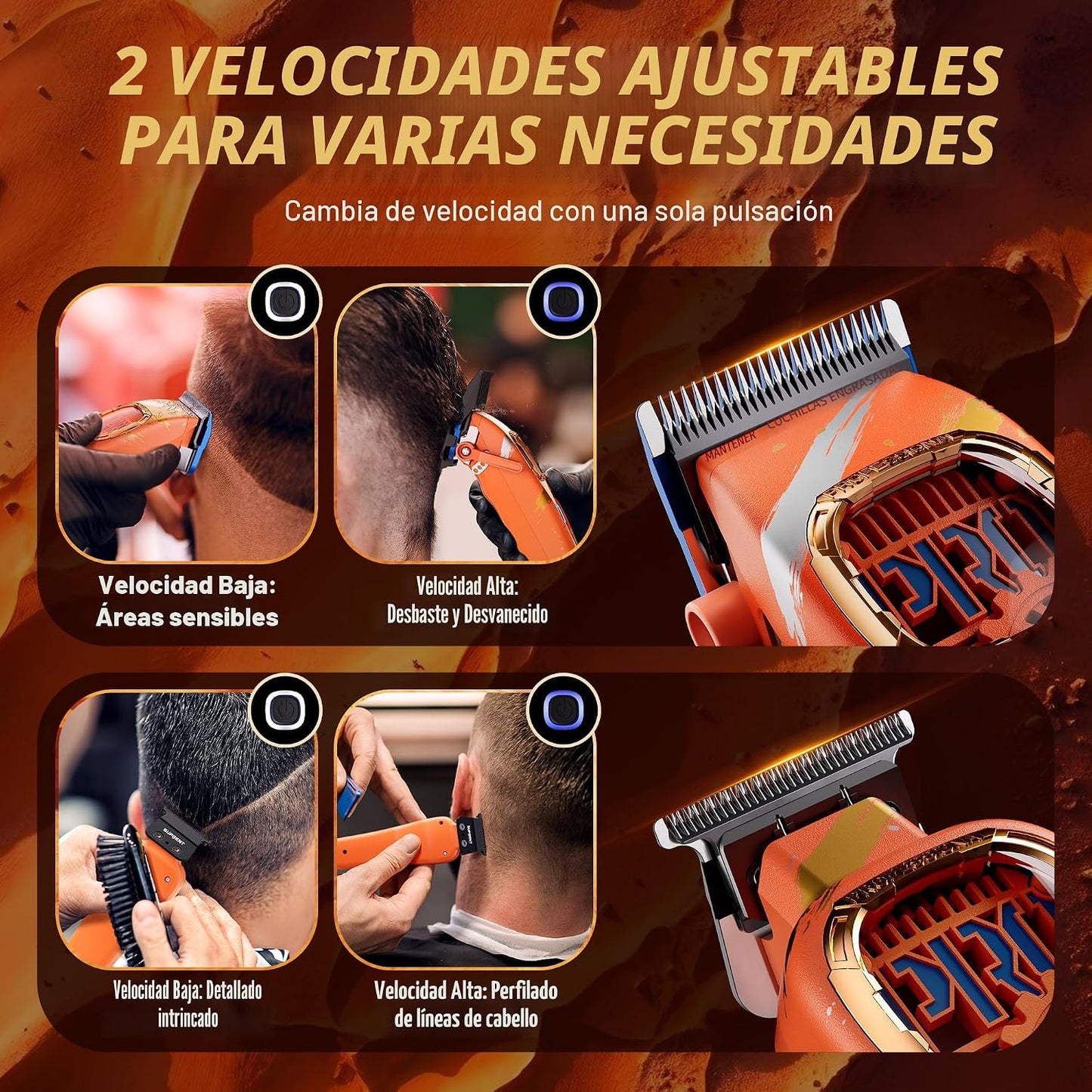 SUPRENT Sandstorm - Cortadora de pelo profesional para hombres, de...