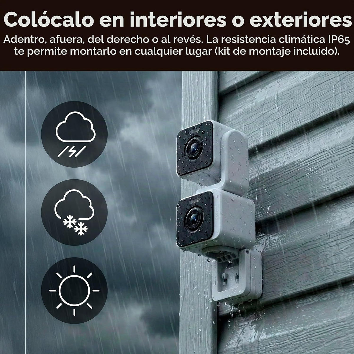 WYZE Duo Cam Pan, paquete de 2 unidades, para interiores y exterior...