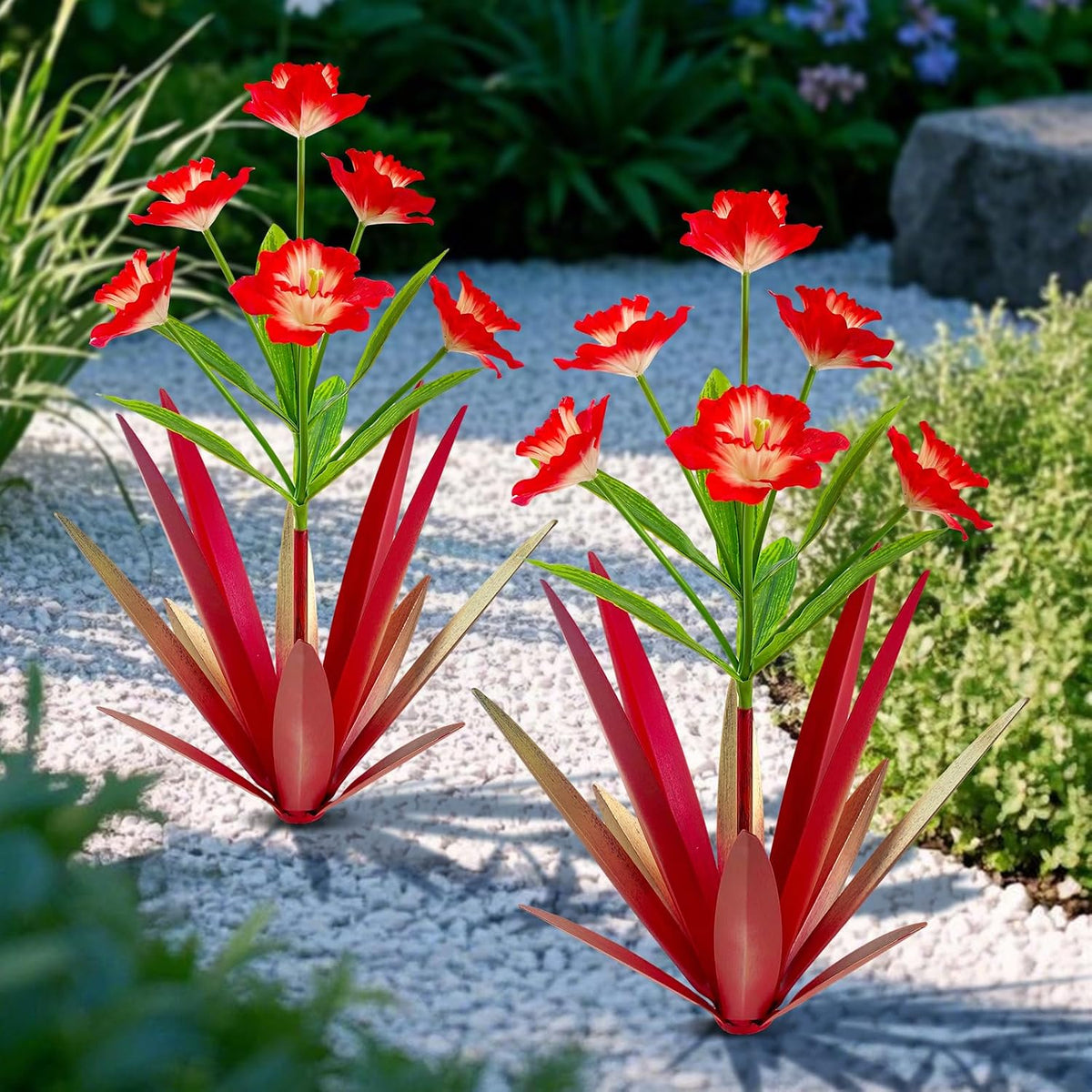 Homight Plantas de Agave de Metal para Decoración al Aire Libre, De...