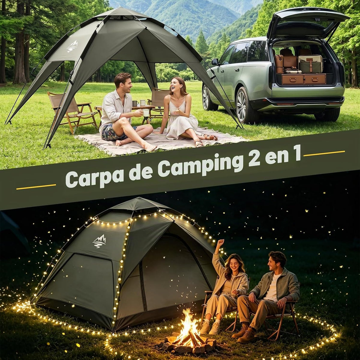 Mimajor Tienda de campaña 2\/3\/4 personas instantáneas Pop Up Tien...