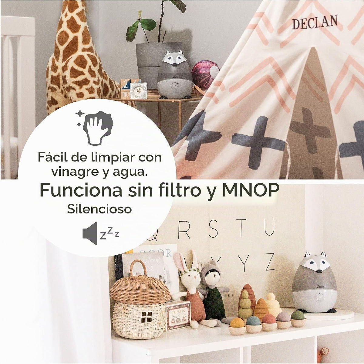 Crane Humidificador ultrasónico de animales de niebla fría para dor...