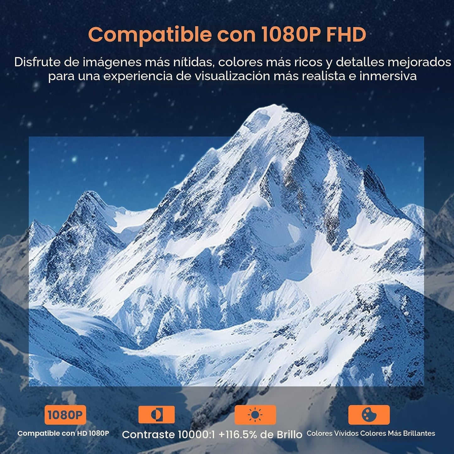 WISHOLY Mini proyector con WiFi y Bluetooth, proyector de películas...