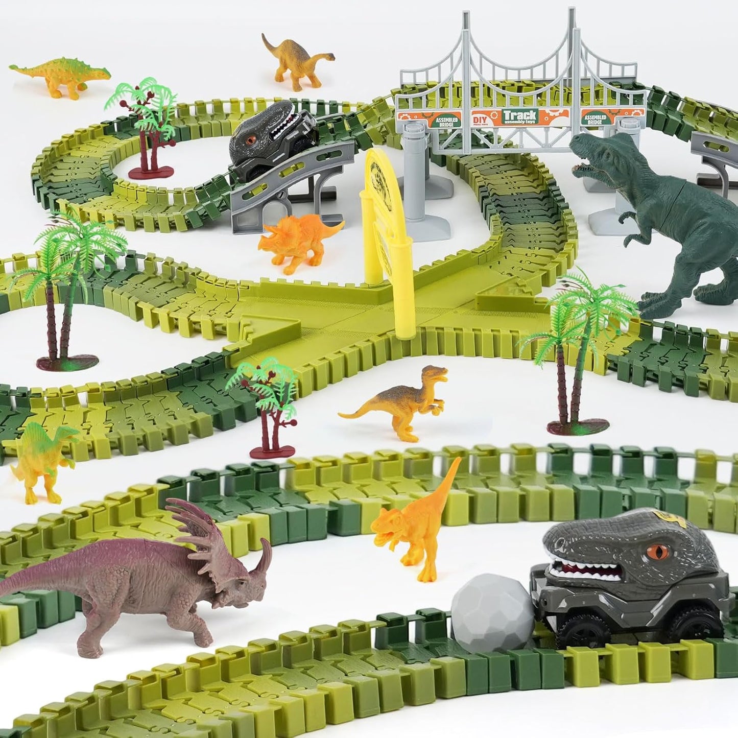 TGJH Juguetes de carreras de dinosaurios para niños, regalos de cum...