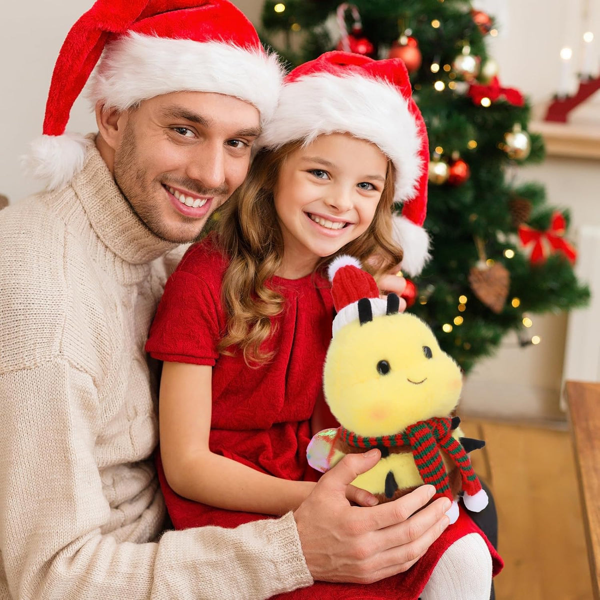 RHHSSE Juguete de peluche de abeja de Navidad - Abeja bonita y rego...