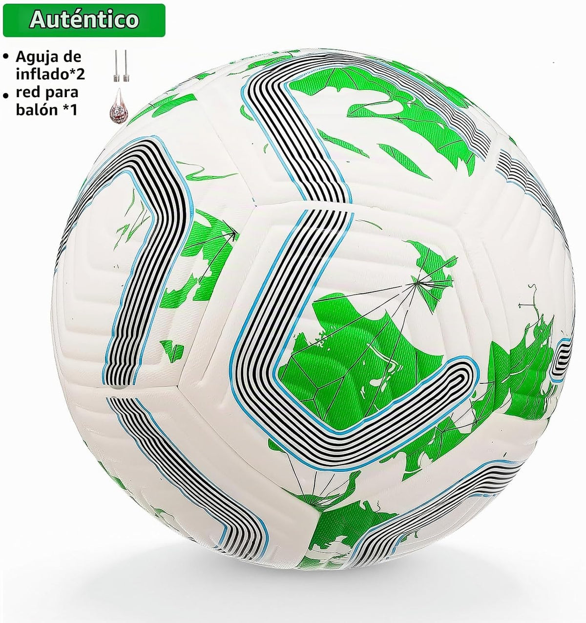 CWBCWB Balón de fútbol tamaño 5 para adultos y jóvenes, pelota de e...