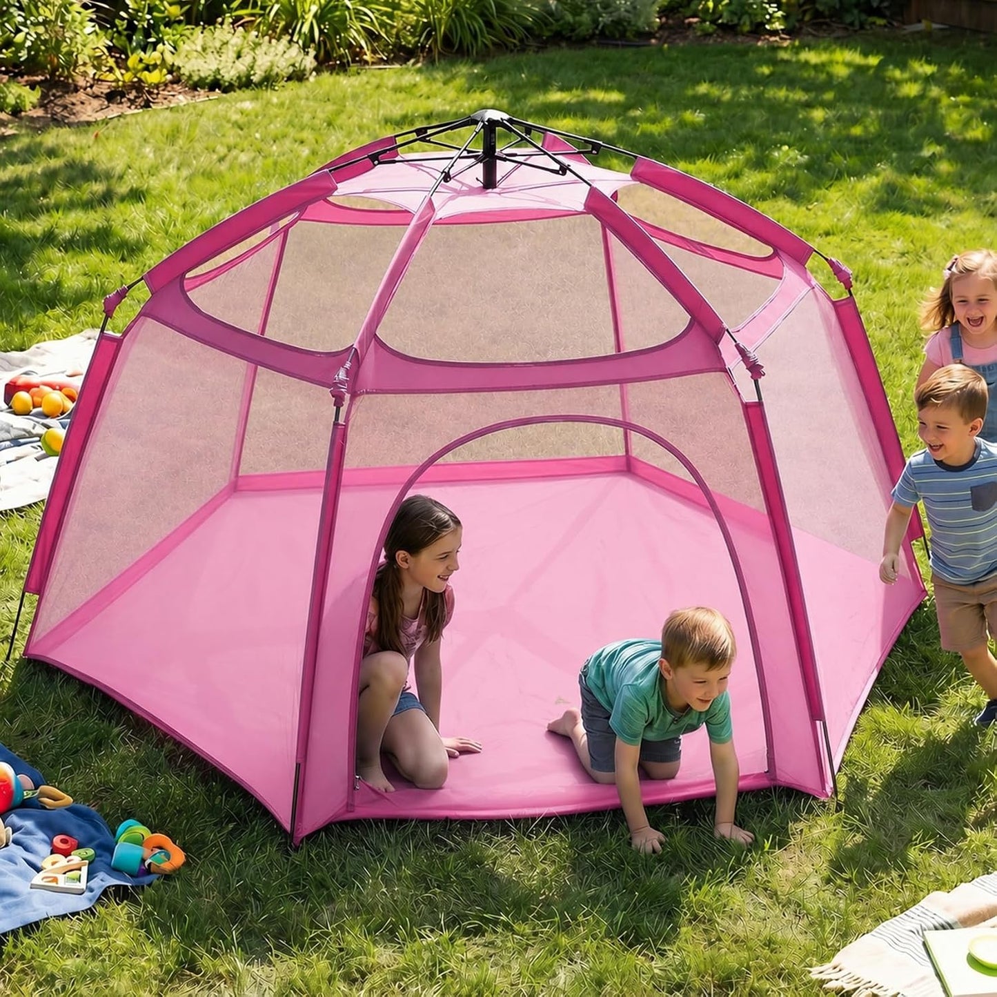 Alvantor® Corralito Pop Up de 84 x 84 x 44 pulgadas portátil para b...