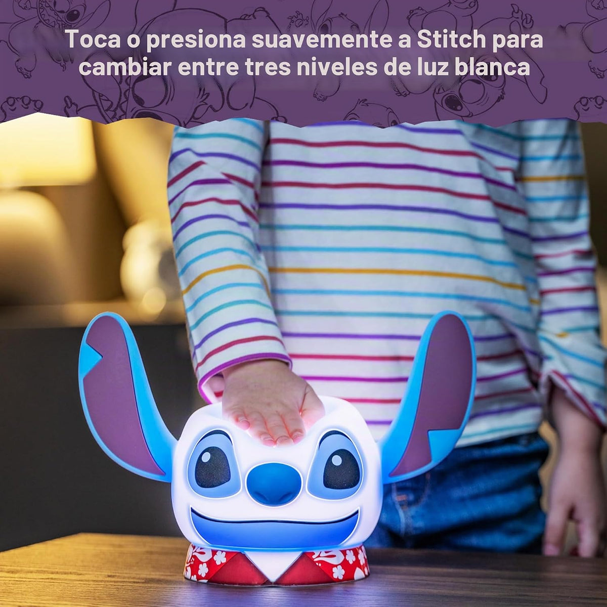 Disney Lilo and Stitch Luz Aplastable, Luz de Noche para Niños, Lám...