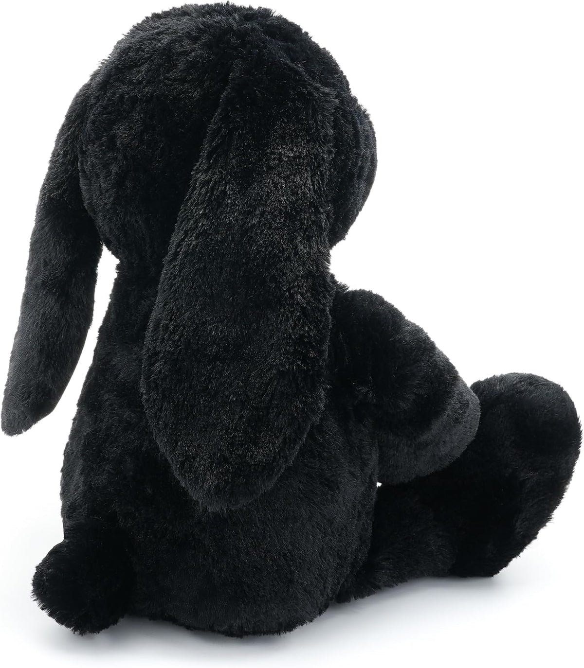 WEIGEDU Animal de Peluche Conejo Negro con Orejas Caídas, Juguete d...