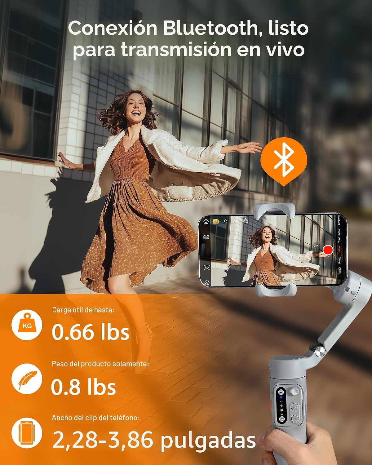 Estabilizador de cardán iSteady X3 SE de hohem para iPhone, estabil...