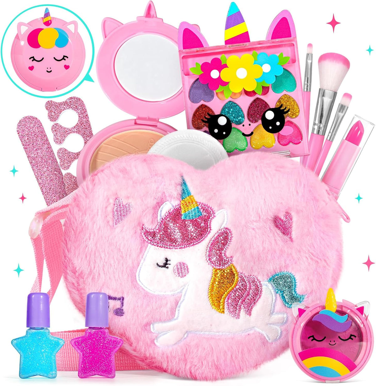 ULOVEME Kit de Maquillaje Real para Niñas Pequeñas - Maquillaje Rea...