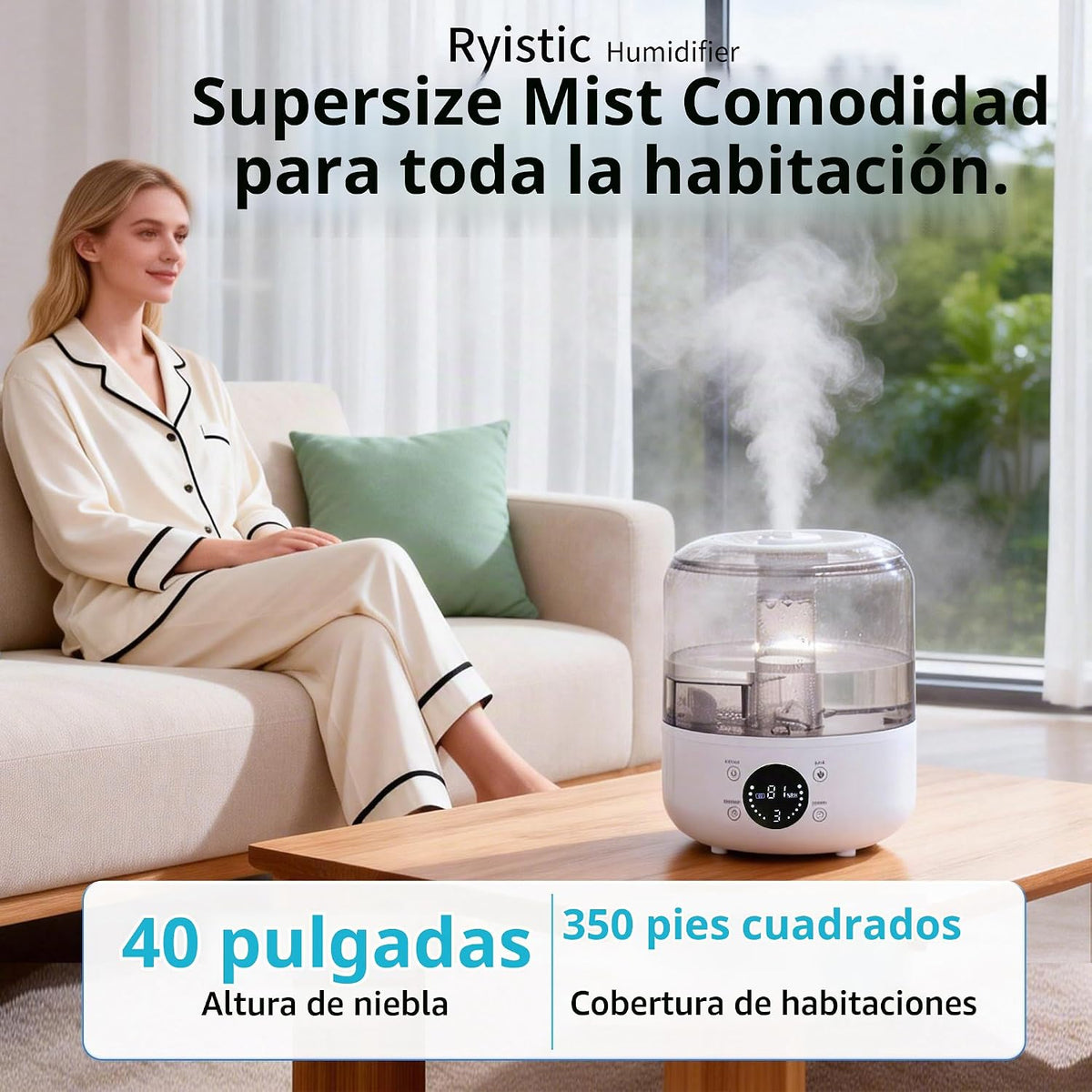 Humidificador ultrasónico de niebla fría de llenado superior 3L | H...