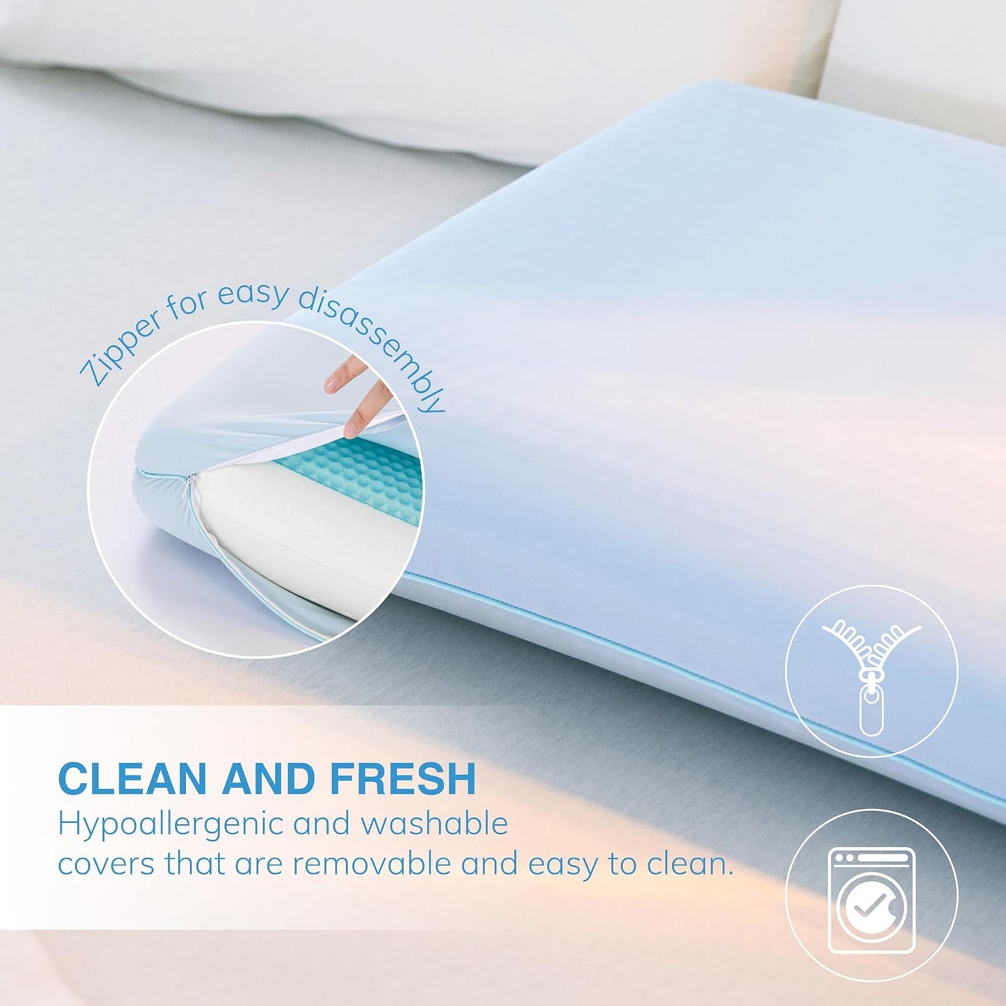 EGOHOME Almohada de espuma viscoelástica de gel refrescante, diseño...