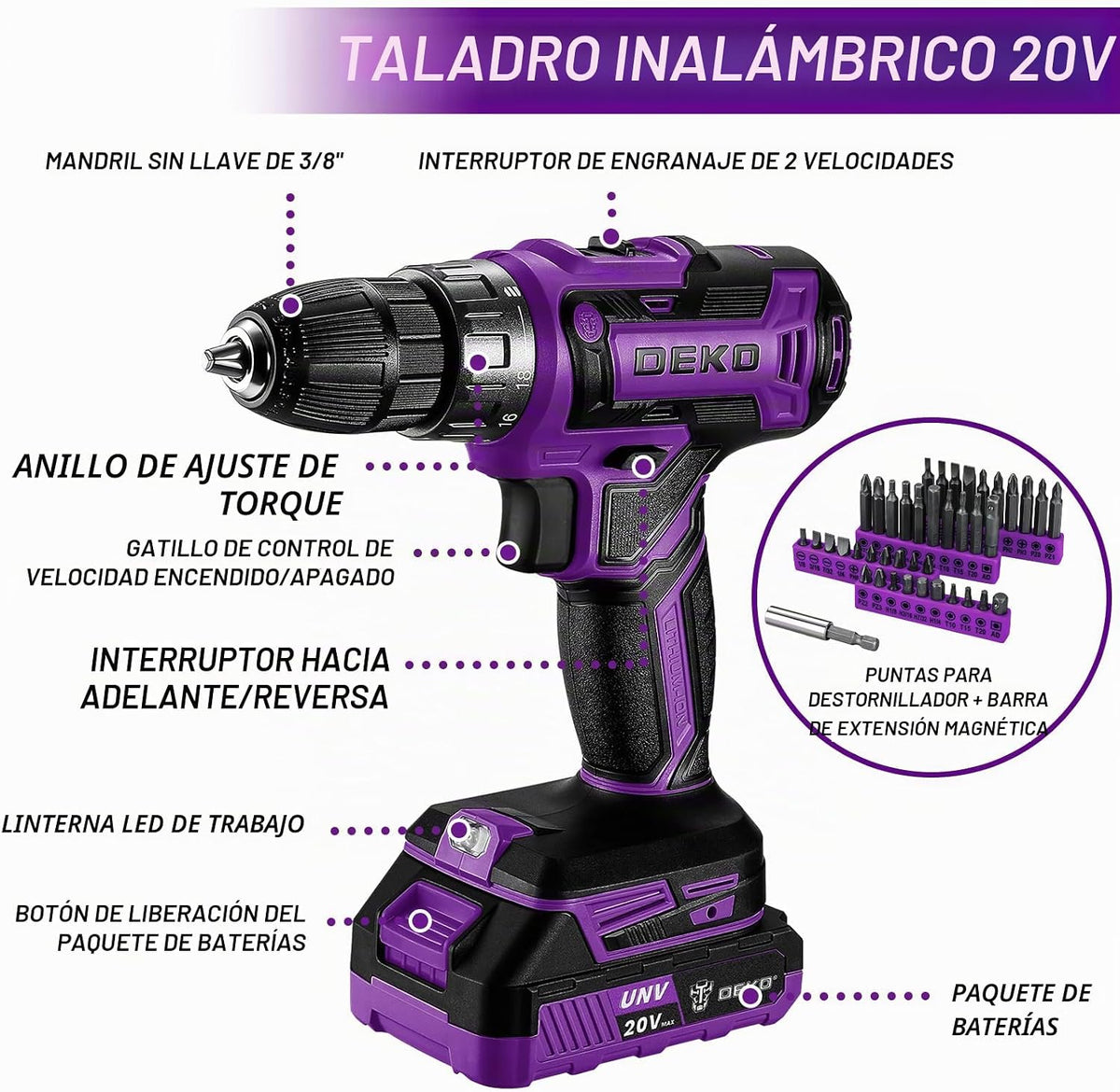 Juego de herramientas de taladro: caja de herramientas de taladro e...