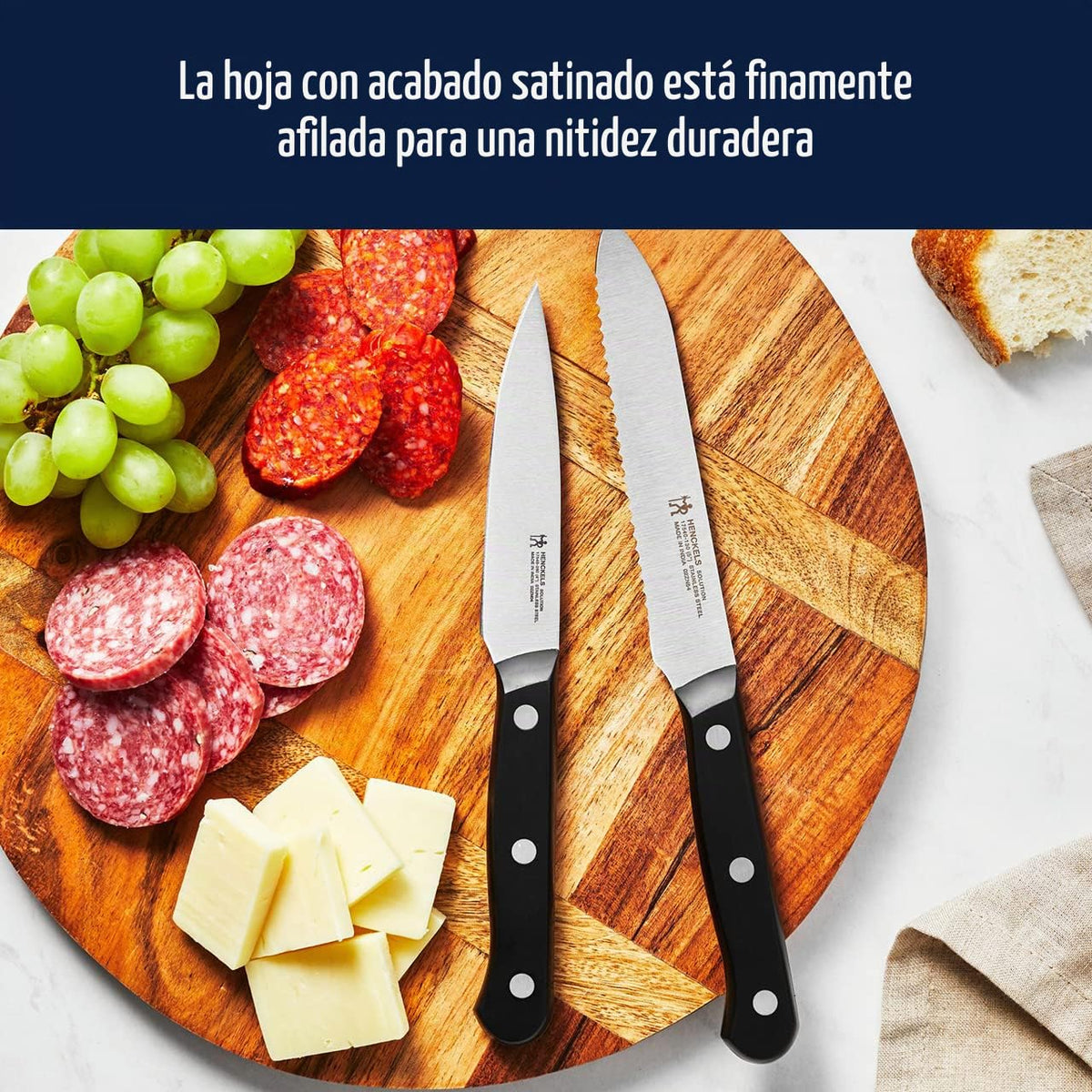 Henckels Solution - Juego de cuchillos de 15 piezas, afilado para |...