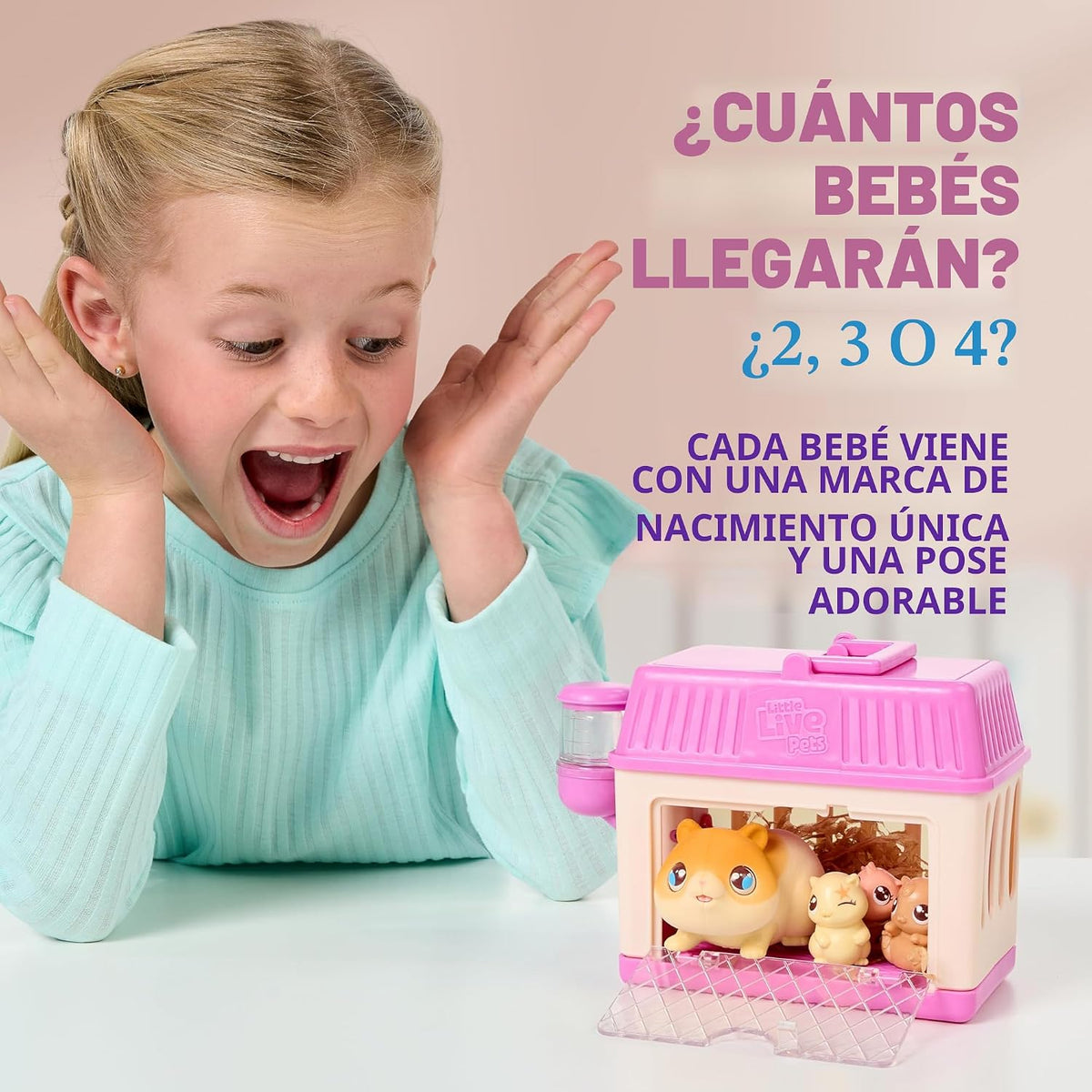 Little Live Pets Mini juego de juguetes interactivos para hámster,...