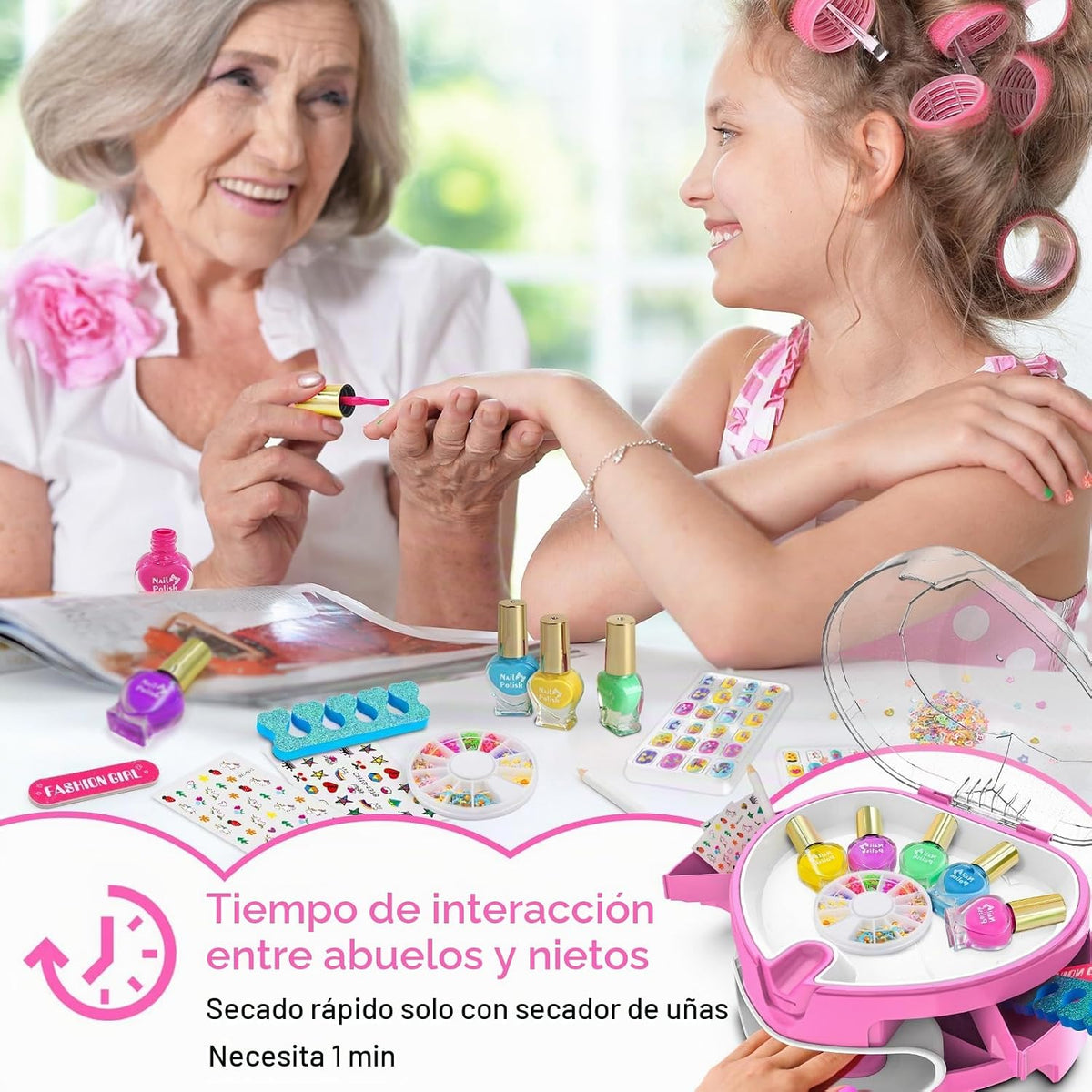 Ylovetoys Juego de esmaltes de uñas para niñas, kit de arte de uñas...