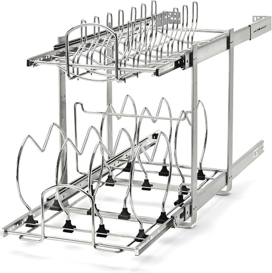 Rev-A-Shelf Organizador de Armario de Cocina Extraíble de 2 Niveles...