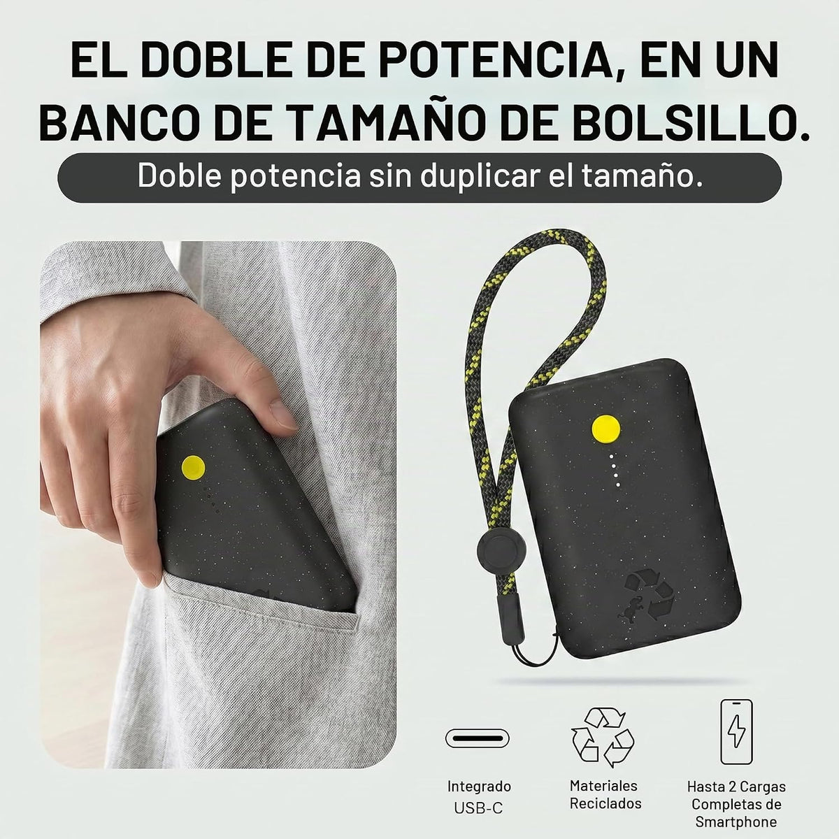Nimble Cargador portátil Champ, banco de energía de 10000 mAh, carg...