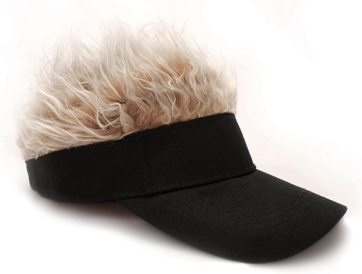 Gorra con visera para hombre con cabello falso, gorra con cabello p...