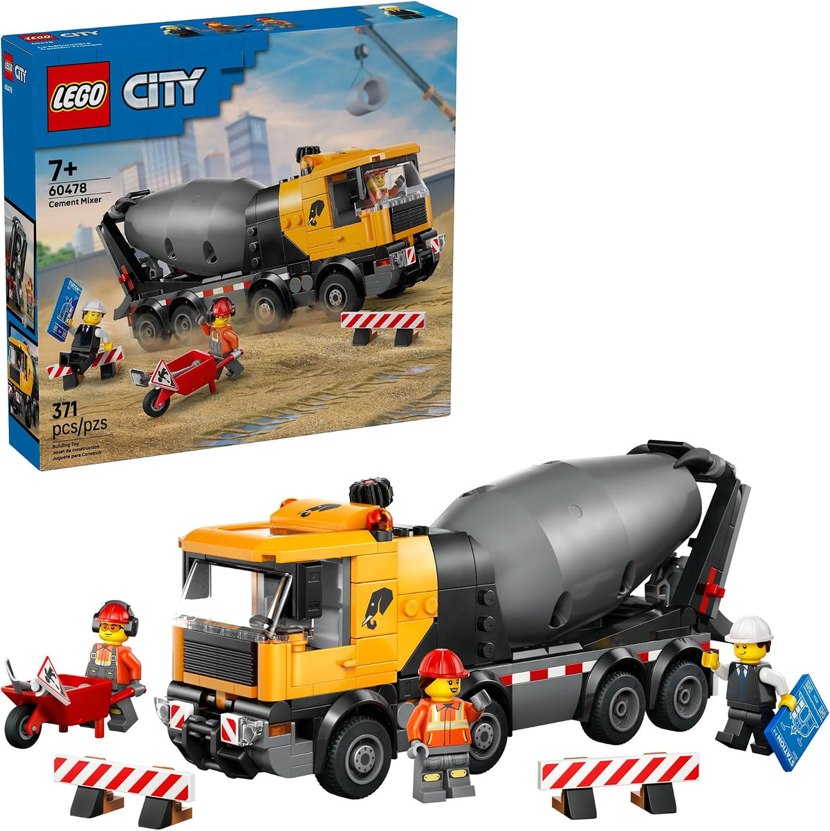 LEGO City Camión Mezclador de Cemento de Construcción para Niños y...
