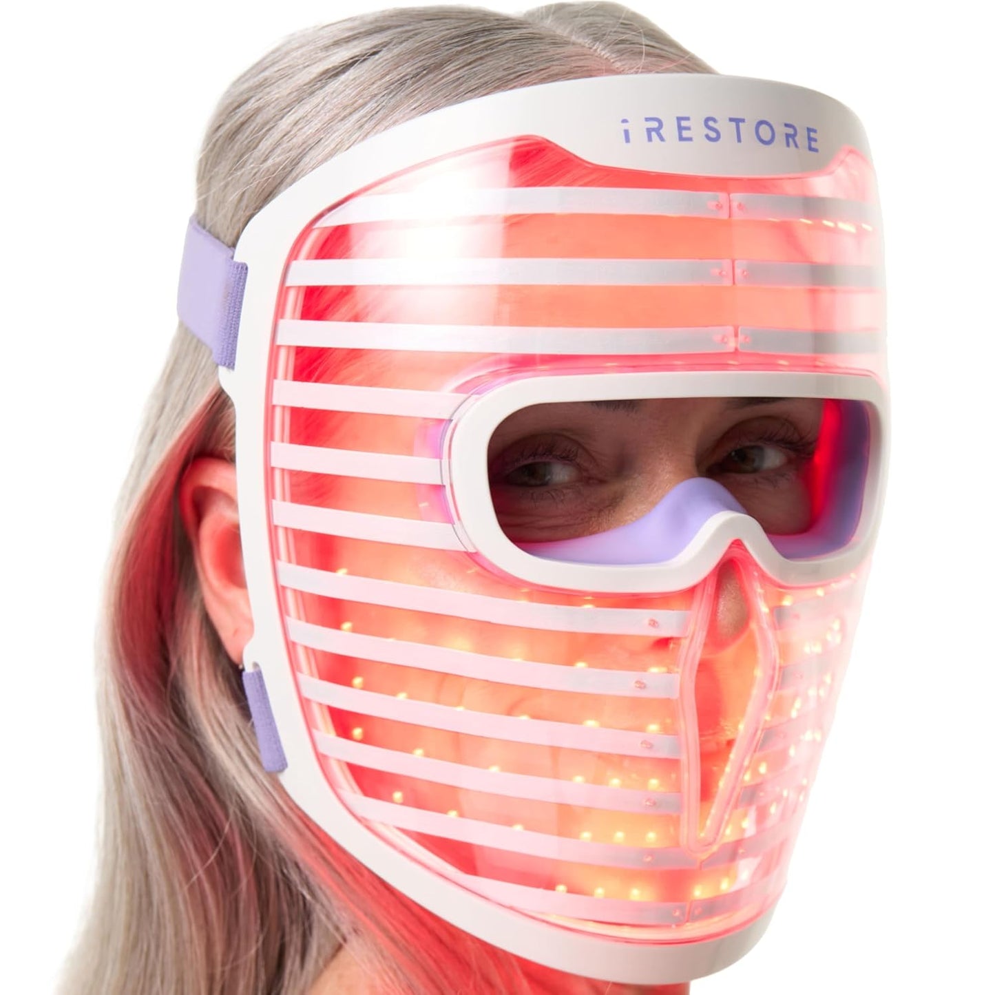 iRestore Máscara facial LED para piel juvenil, terapia de luz roja...