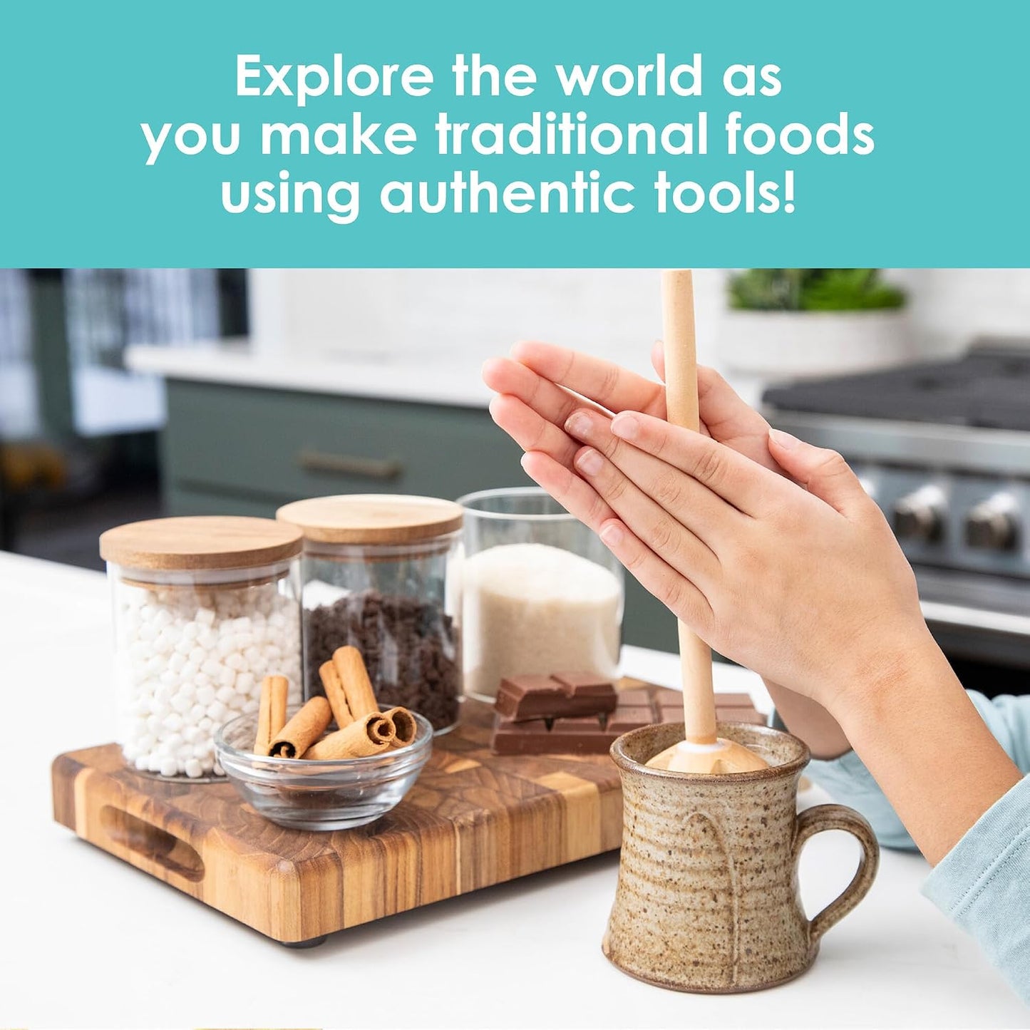 MindWare Playful Chef Foods of The World Kit de cocina para niños,...