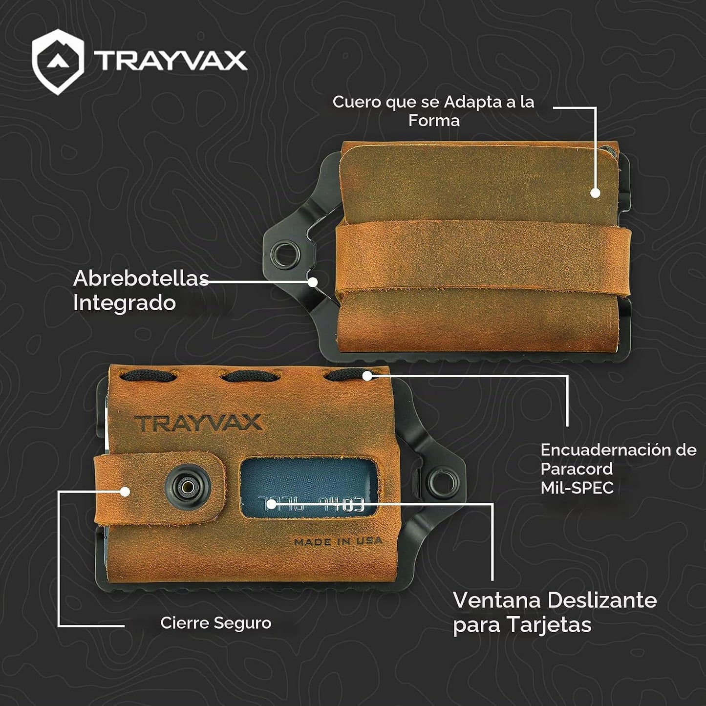 Trayvax Element Wallet, RFID bolsillo frontal para tarjetas de créd...