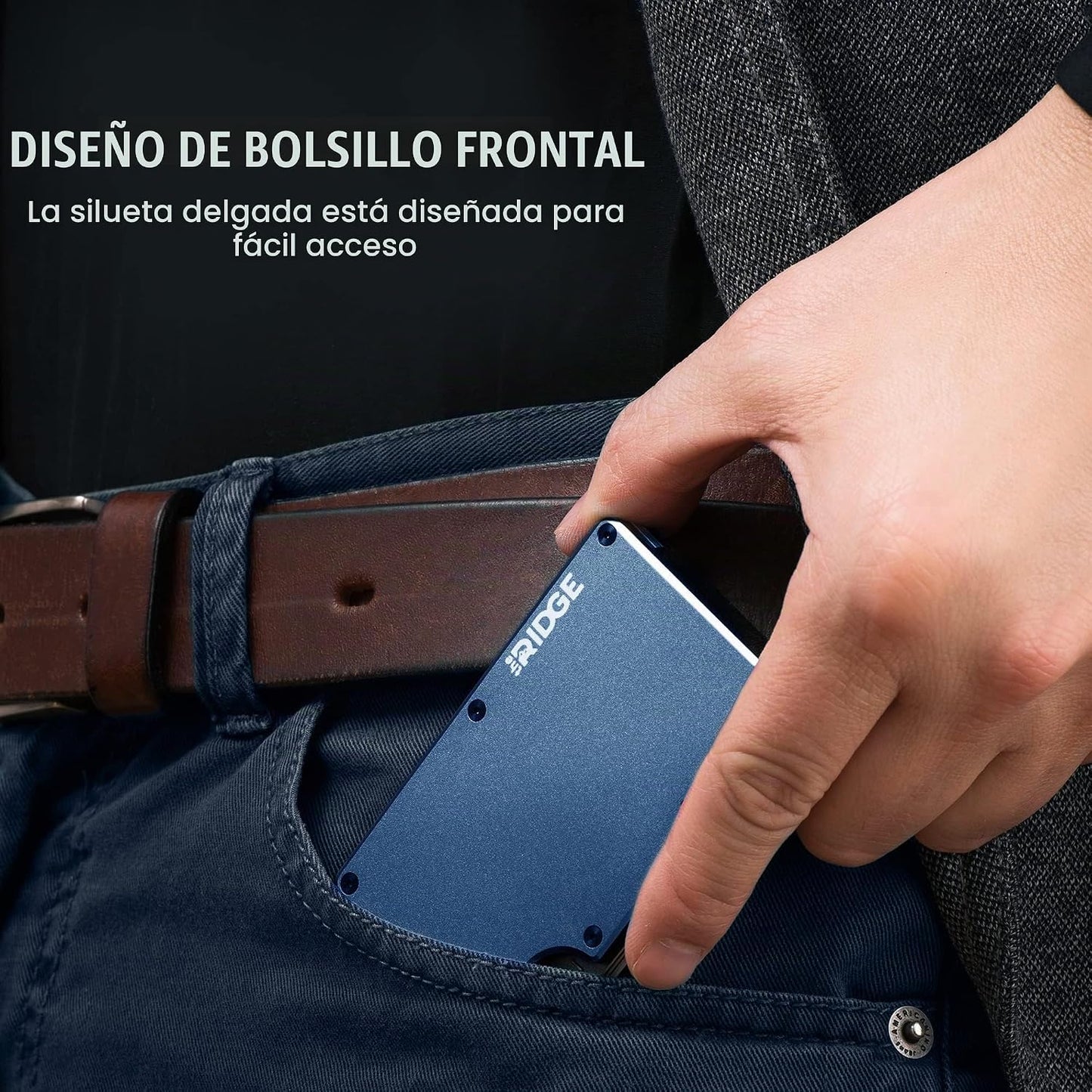 The Ridge NFL Edition, Cartera minimalista de metal de aluminio par...