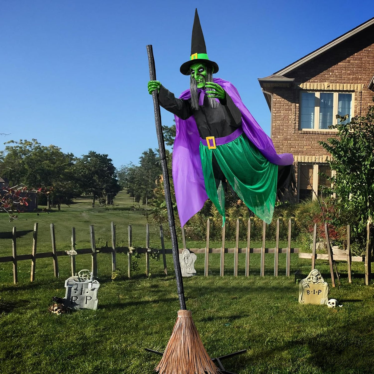 Decoraciones de Halloween al aire libre \u2013 12 pies de animatrón...