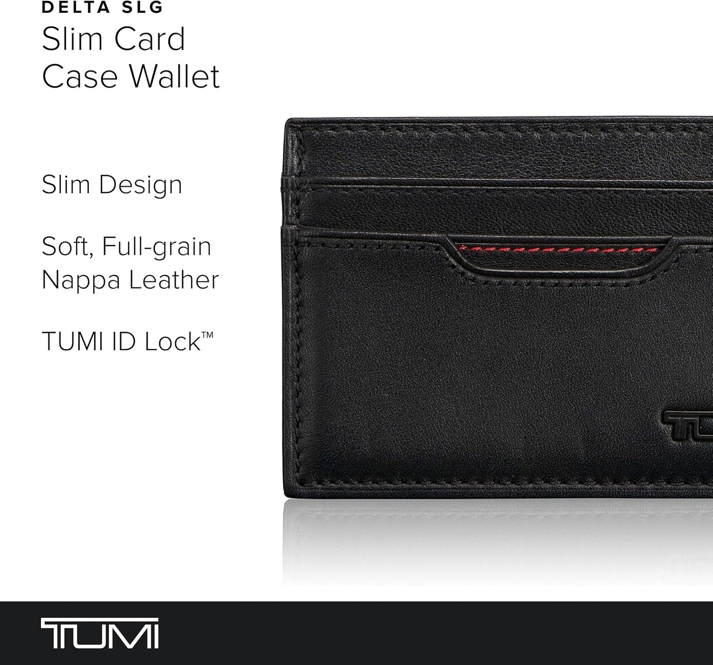 TUMI Delta - Funda de identificación delgada para hombre, Negro -