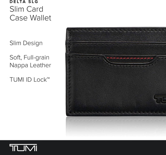TUMI Delta - Funda de identificación delgada para hombre, Negro -