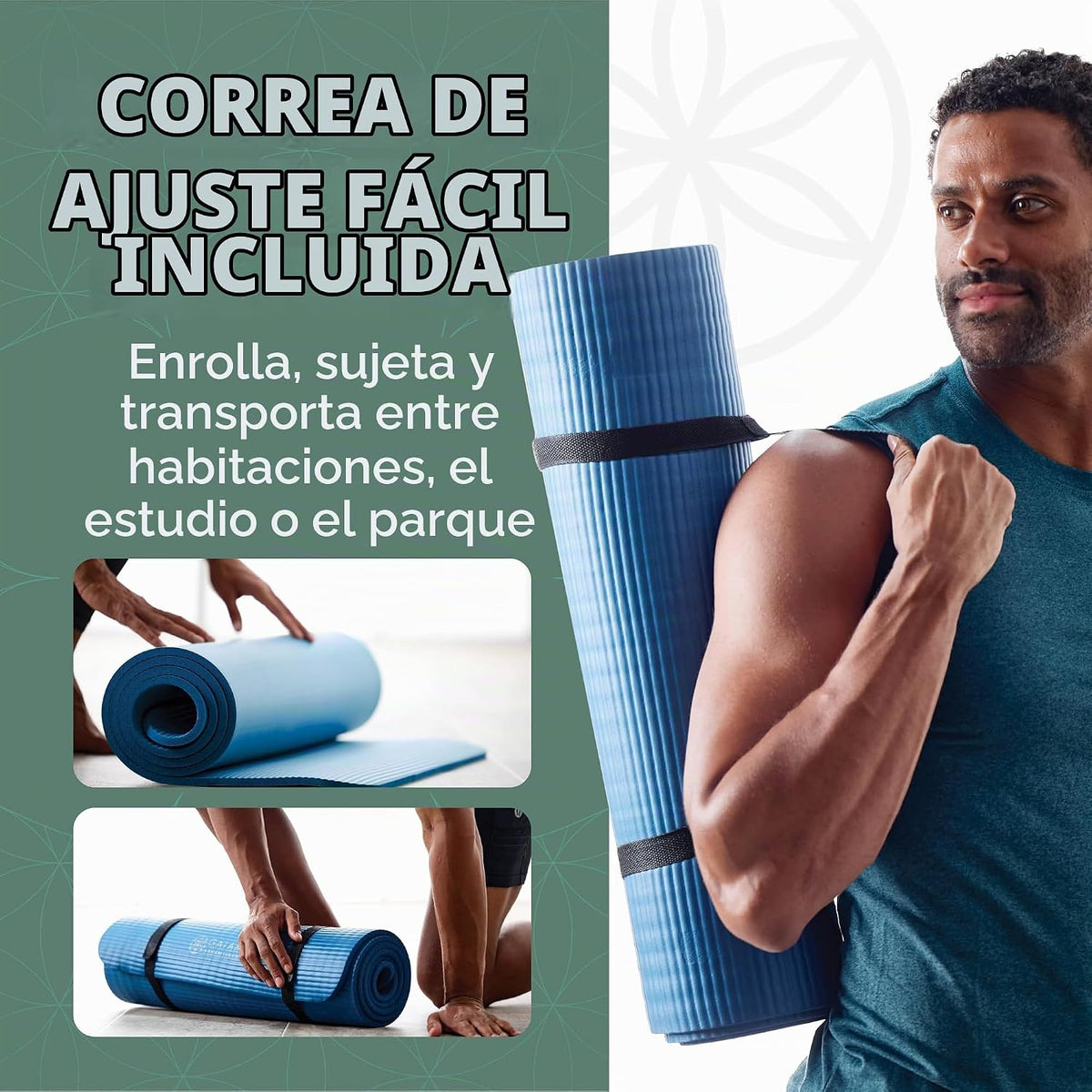 Gaiam Tapete de yoga grueso, esterilla de ejercicio y fitness con c...