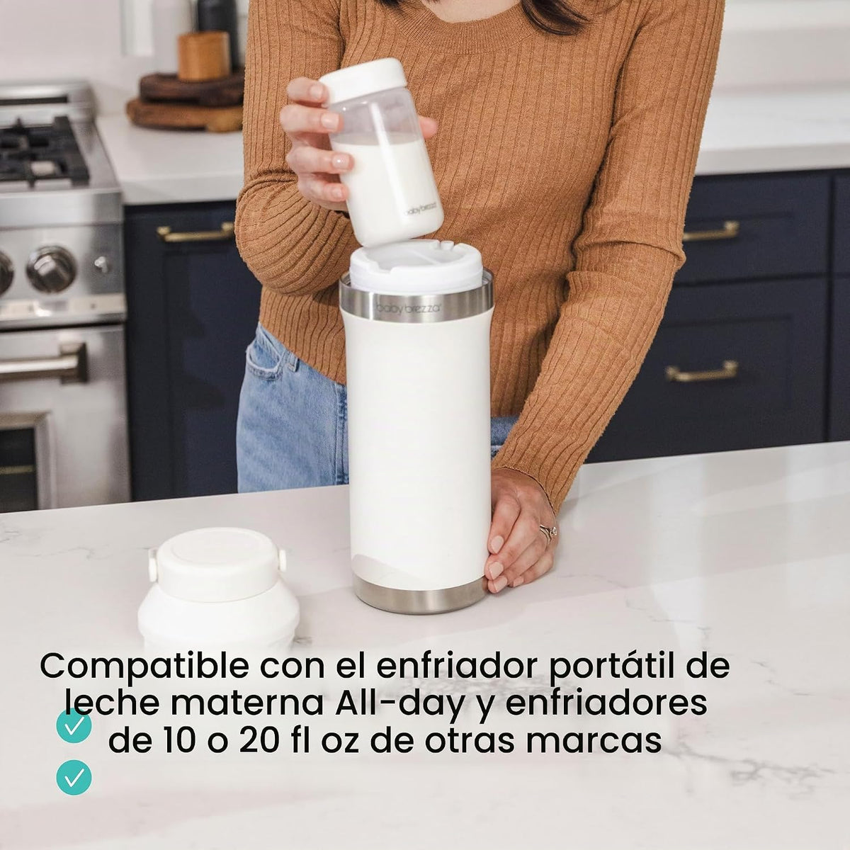 Baby Brezza Botellas de almacenamiento de repuesto para leche mater...