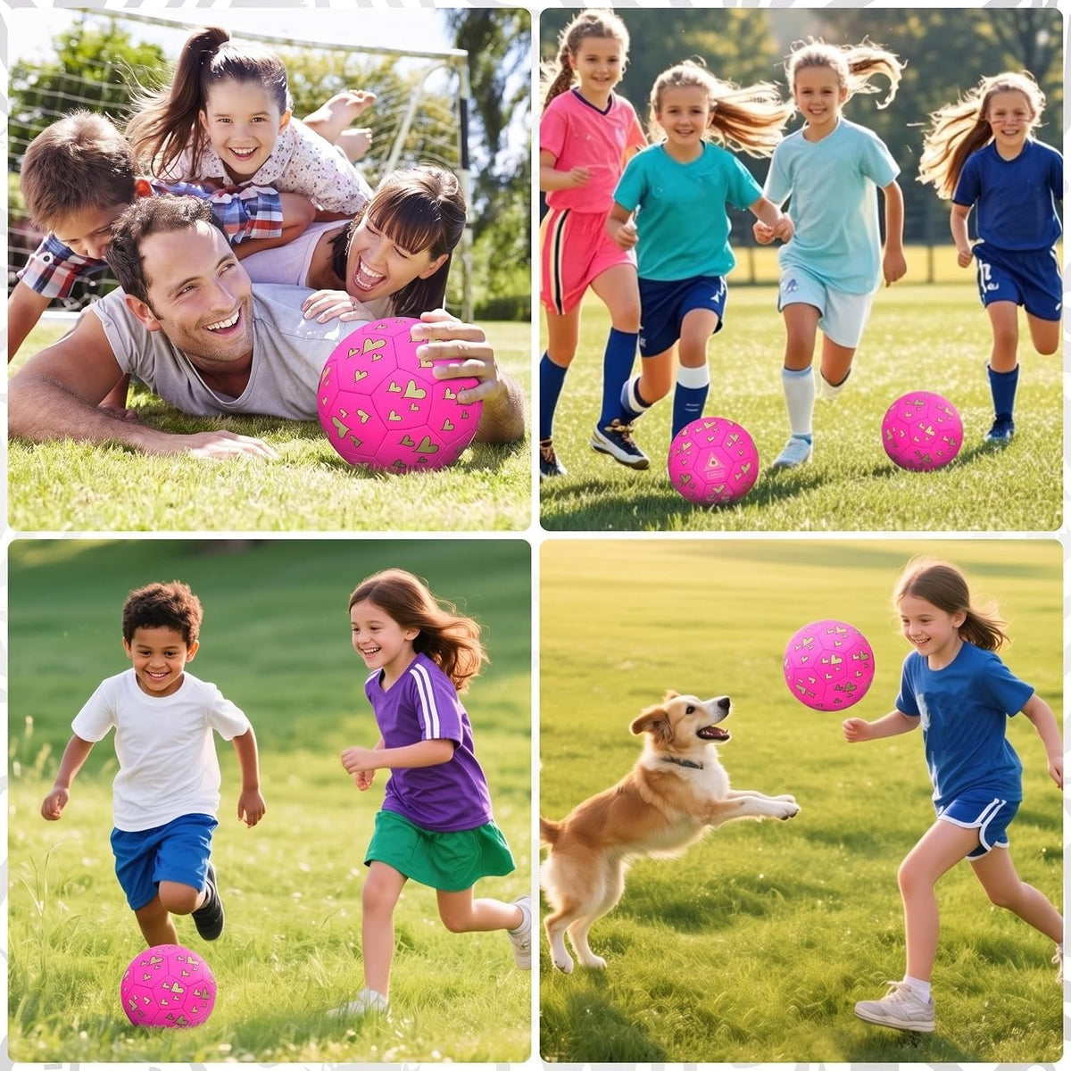 Balones de fútbol Champhox talla 3 para niñas y niños pequeños de 3...