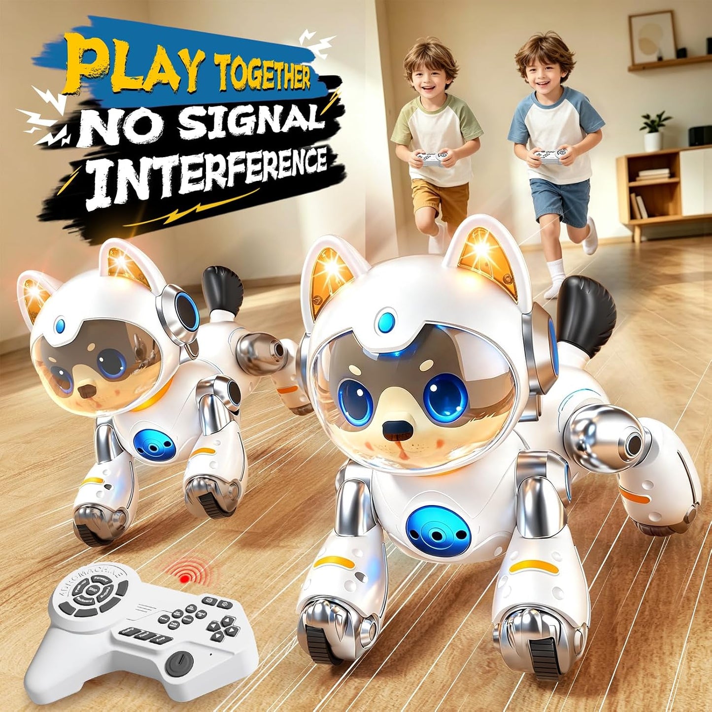 Eoyeskido Juguete robot inteligente programable para perro, 2.4 GHz...