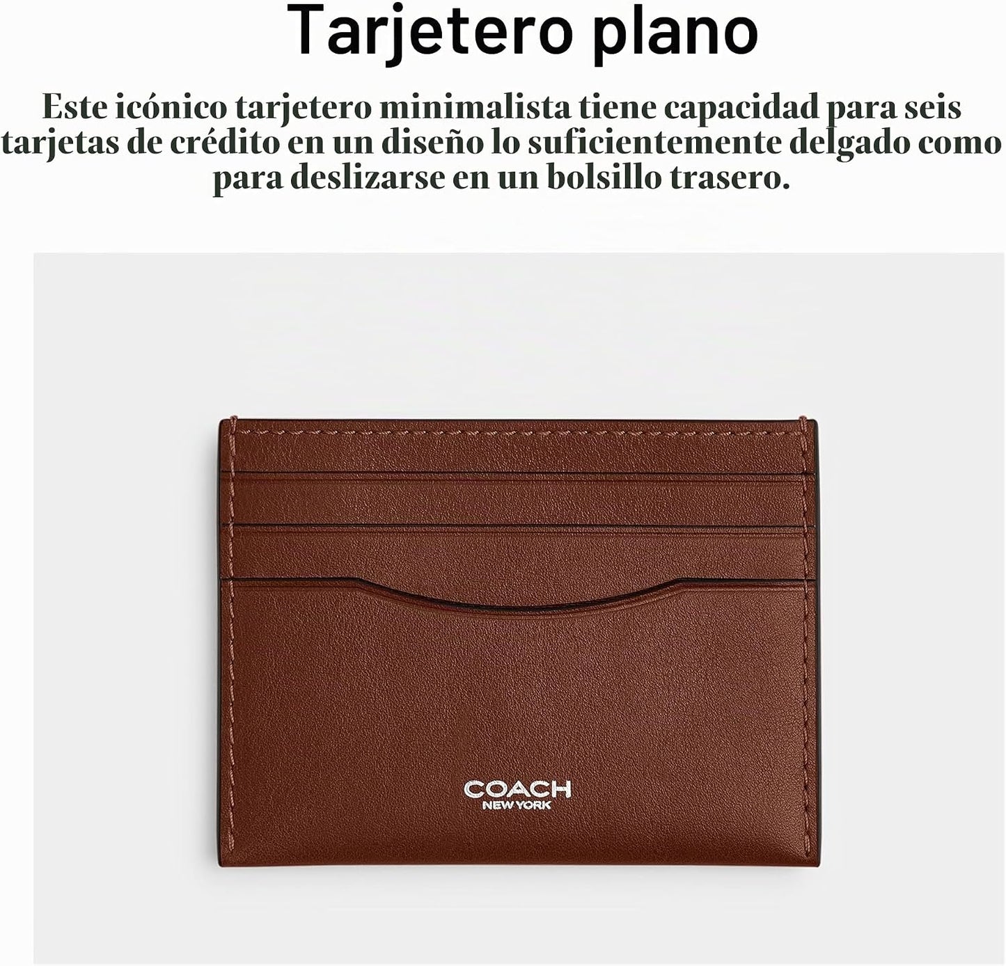 Coach Hombre, estuche de tarjetas, secoya, talla única