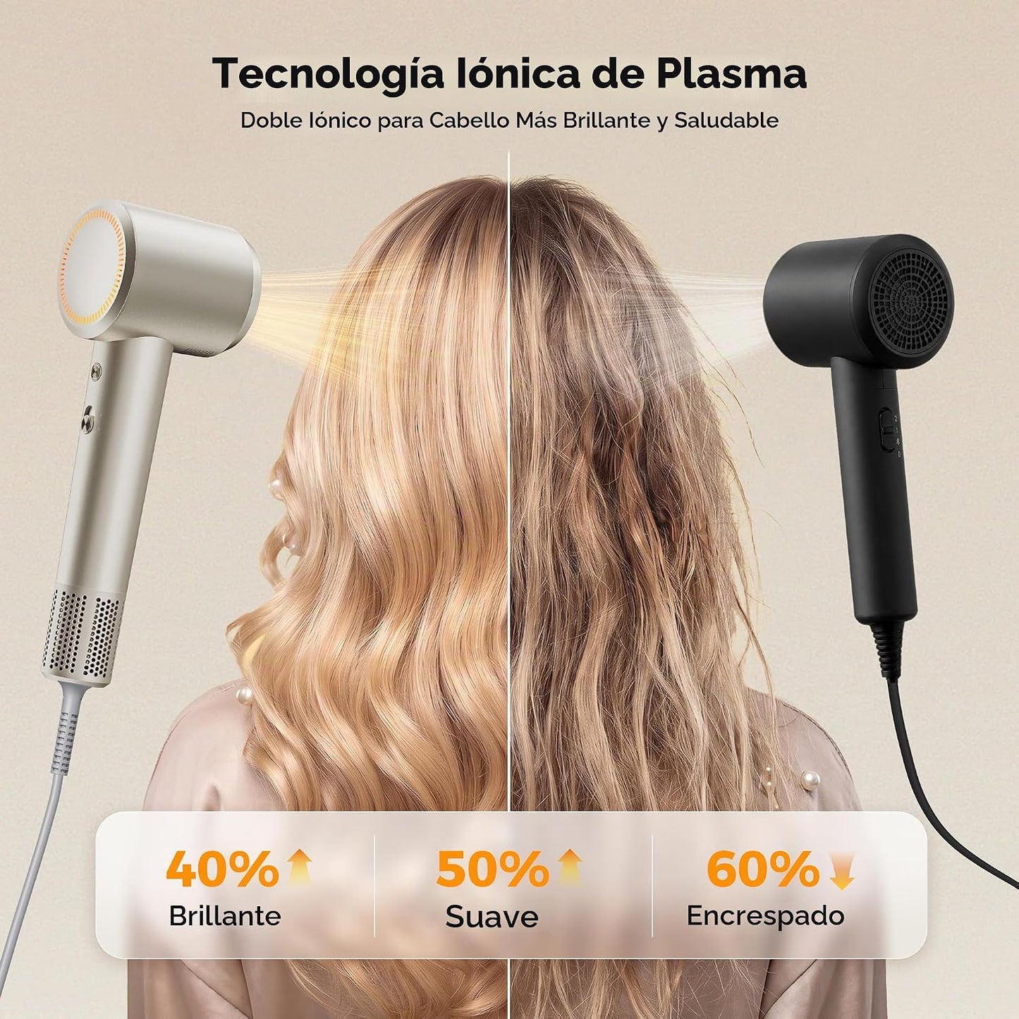 SEBADEAO Secador de pelo con montaje en pared, 110,000 rpm, motor s...