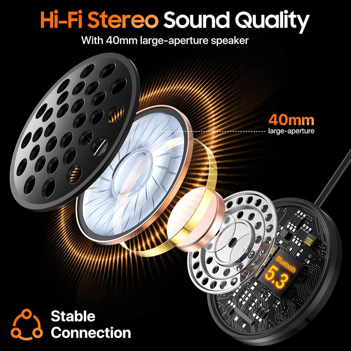 Wisdagaly Auriculares Bluetooth para motocicleta V5.3, altavoces de...