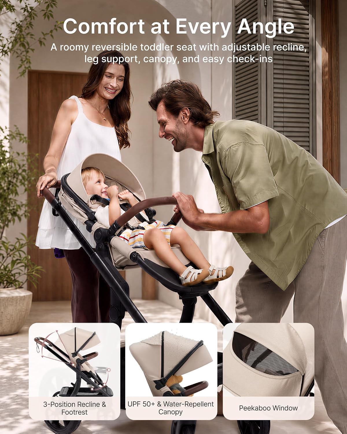 Momcozy ChangeGo - Cochecito de bebé, cochecito convertible de una...
