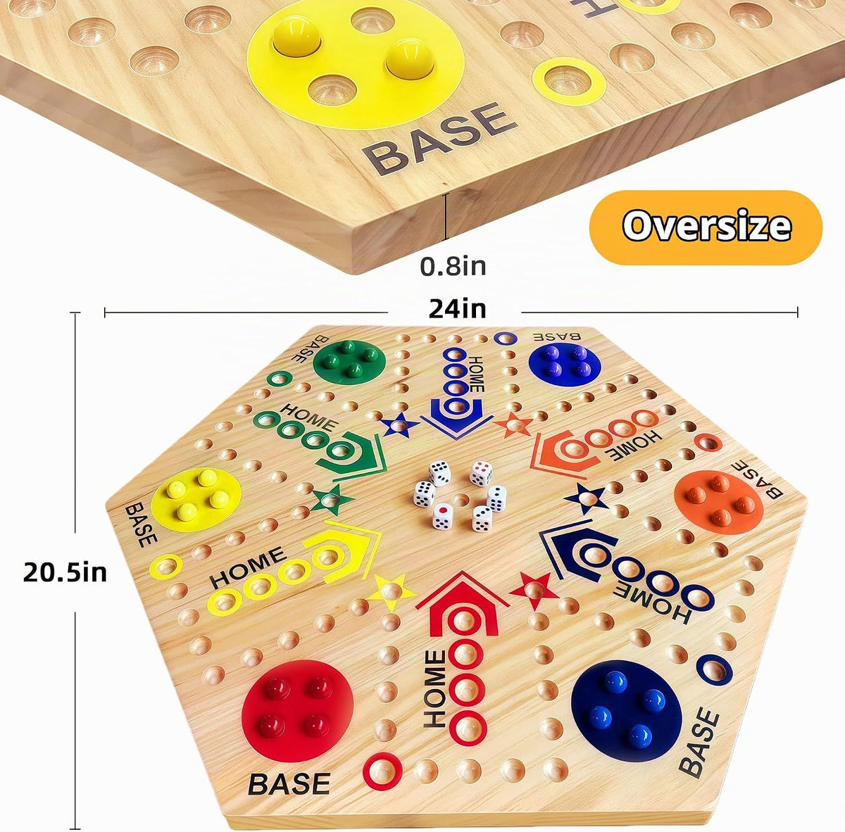 Juego de Mesa de Madera, Juego de Mesa Original de Canicas de Doble...