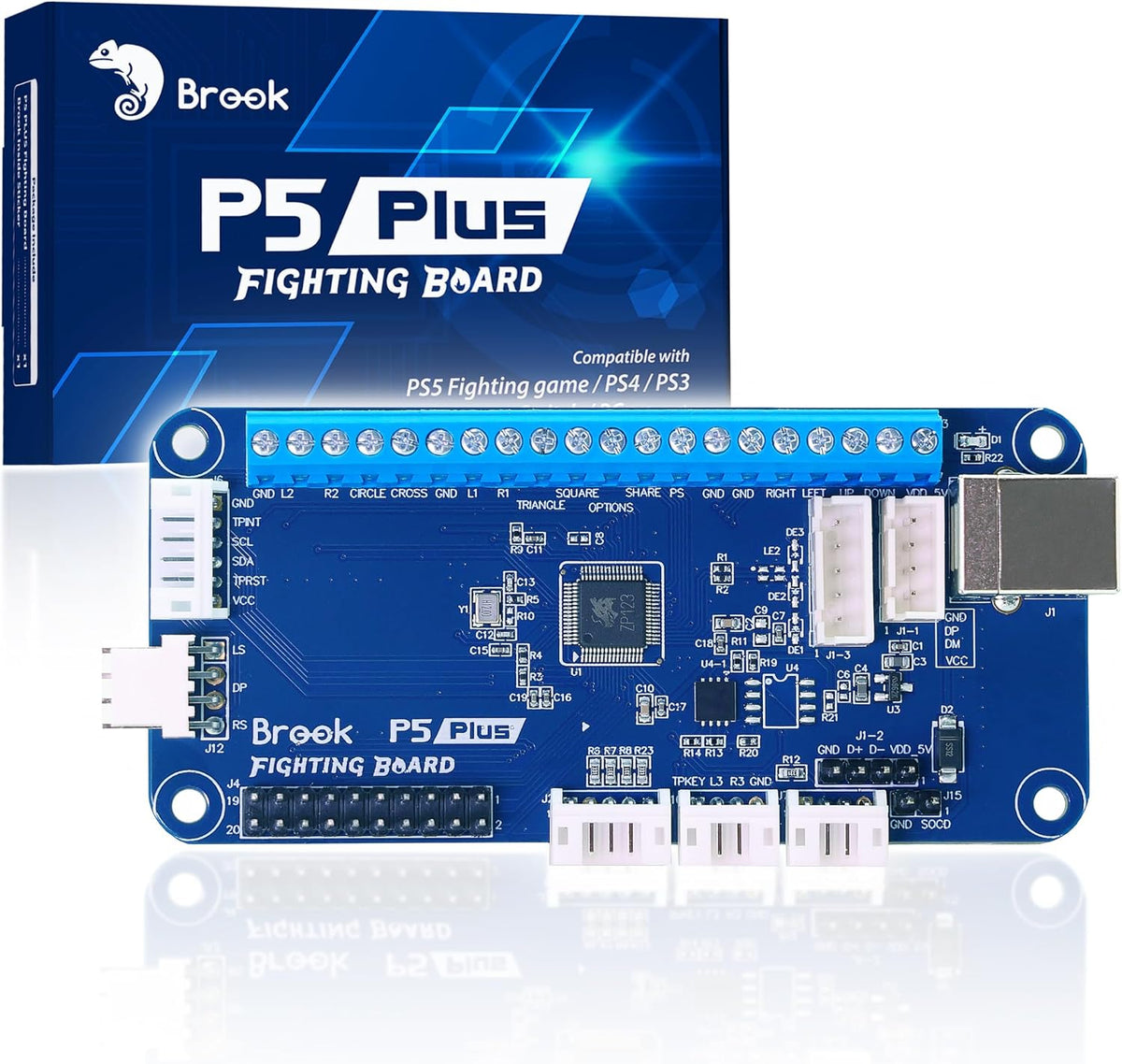 Brook Tablero de lucha P5 Plus - Versión de encabezado preinstalada...