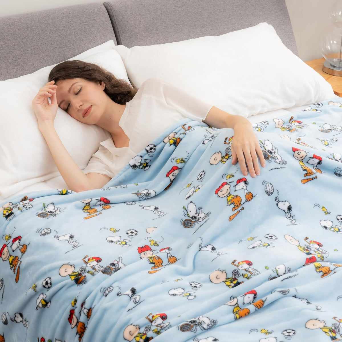 Berkshire Blanket Peanuts® VelvetLoft® - Manta de felpa de Snoopy c...