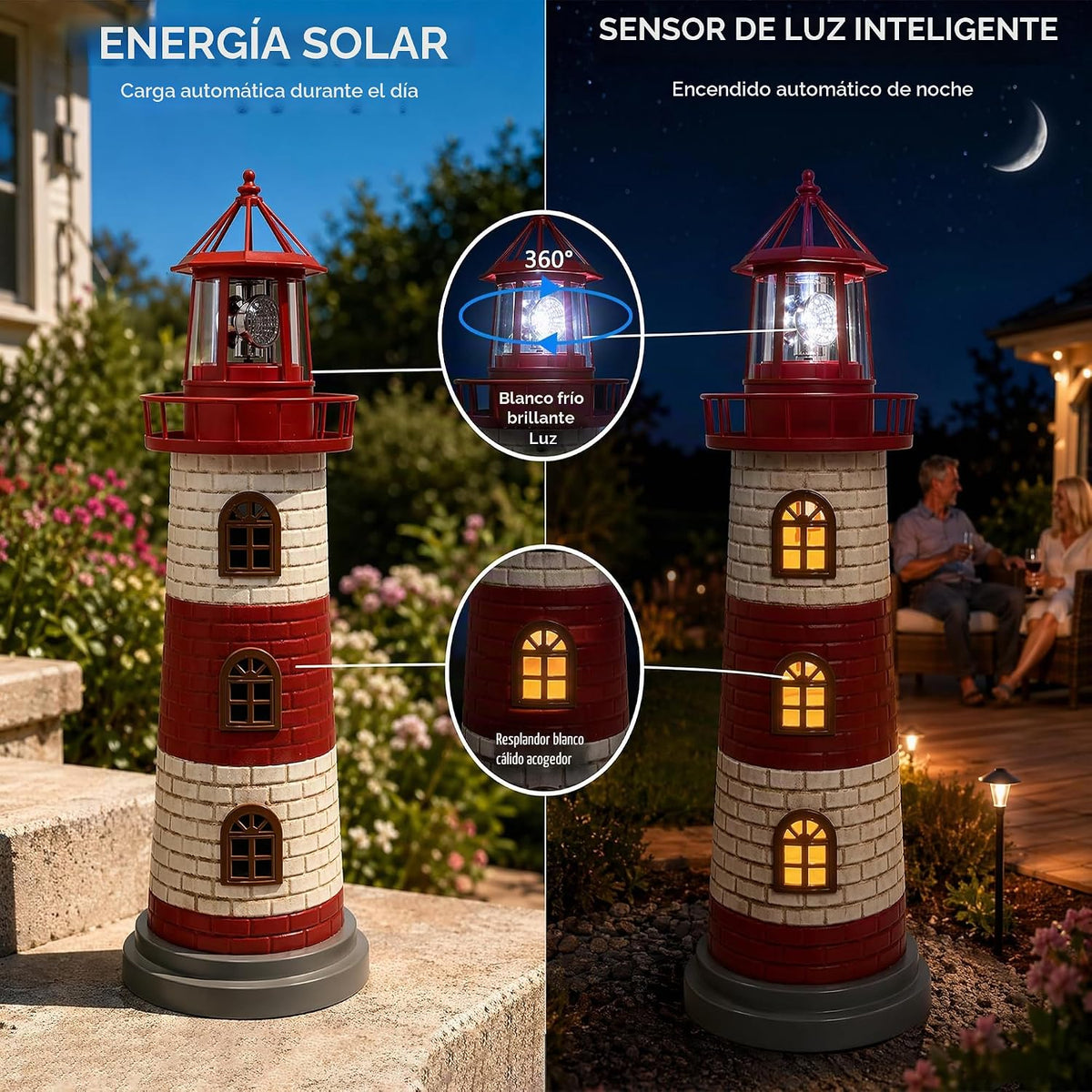 Estatuas de jardín grandes de 23 pulgadas, decoración de jardín cos...