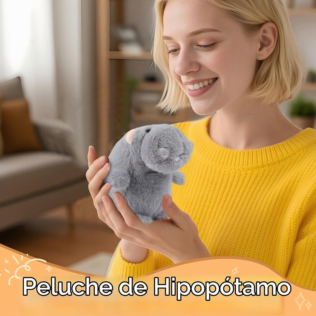 Peluche de hipopótamo, pequeño hipopótamo, juguetes de peluche para...