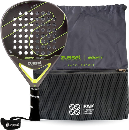 ZUSSET Pala Pádel Boost 2025 | Pala Padel Forma de Lágrima | 365gr...