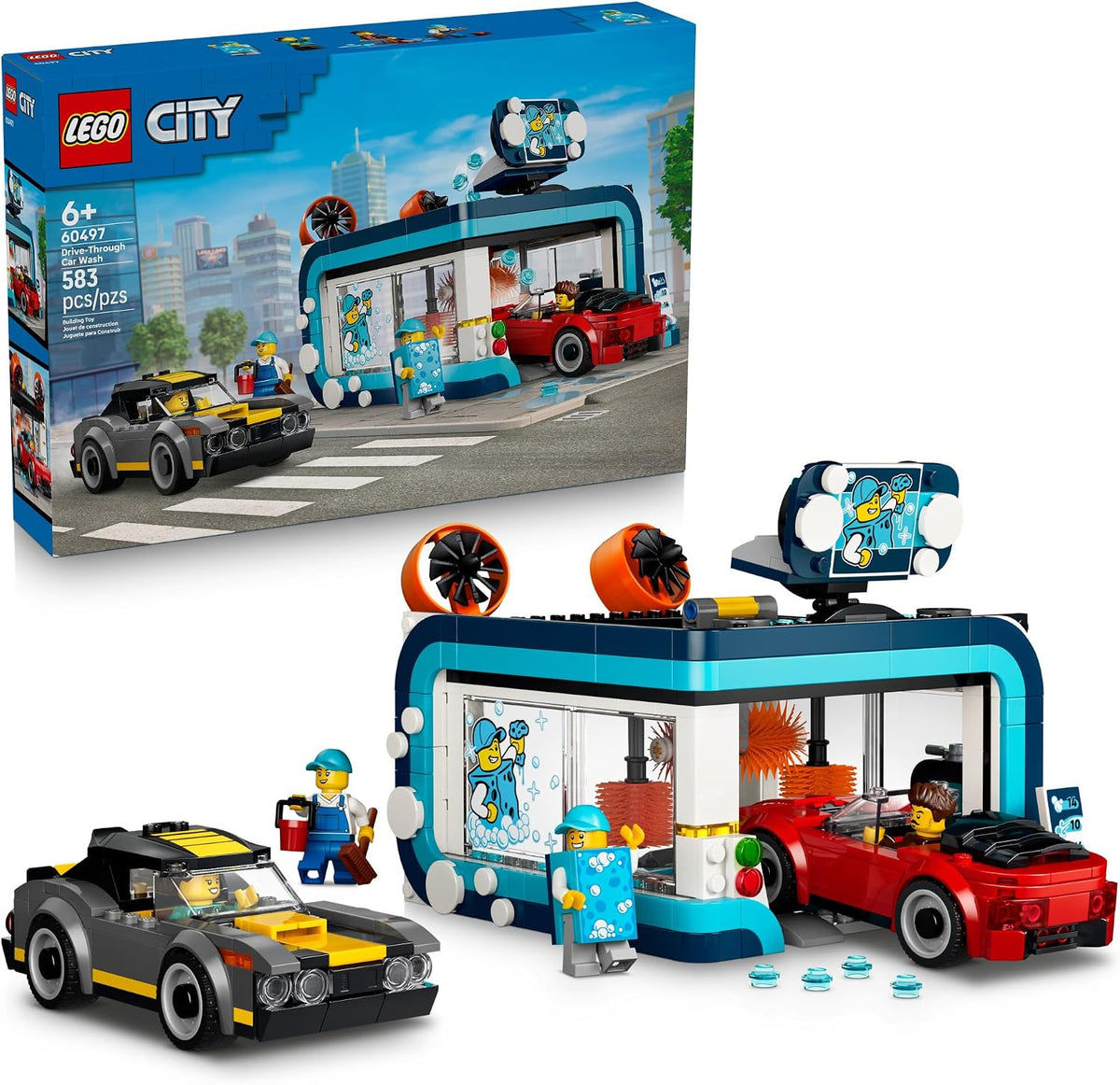 LEGO City Lavado de autos desde el auto 60497 | Juguetes de constru...