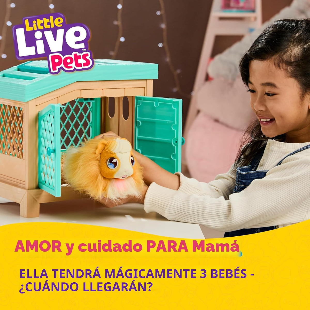 Little Live Pets Mama Surprise - Juguete de peluche de conejillo de...