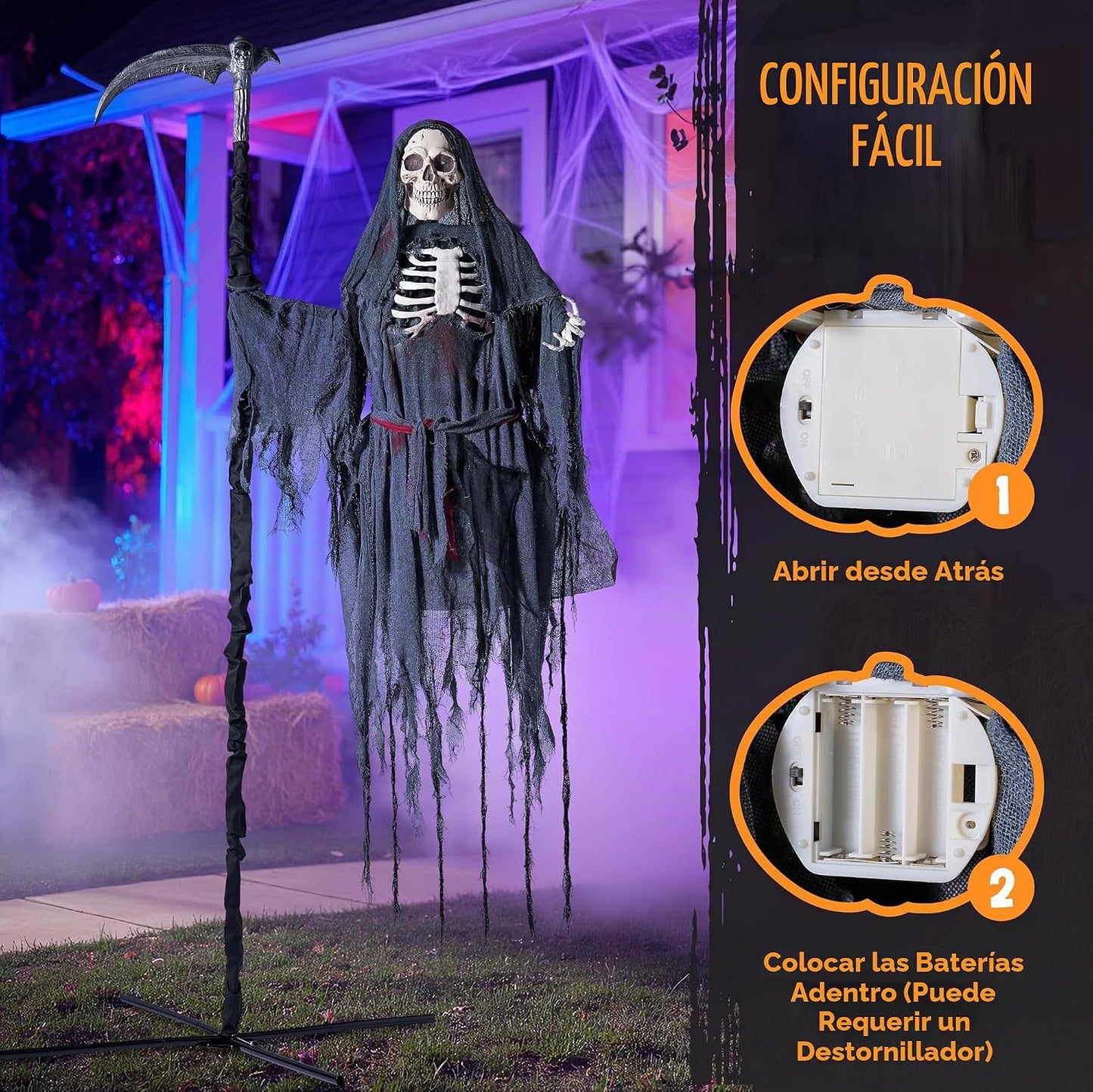 JOYIN Decoraciones animadas de Halloween de 6 pies para exteriores...