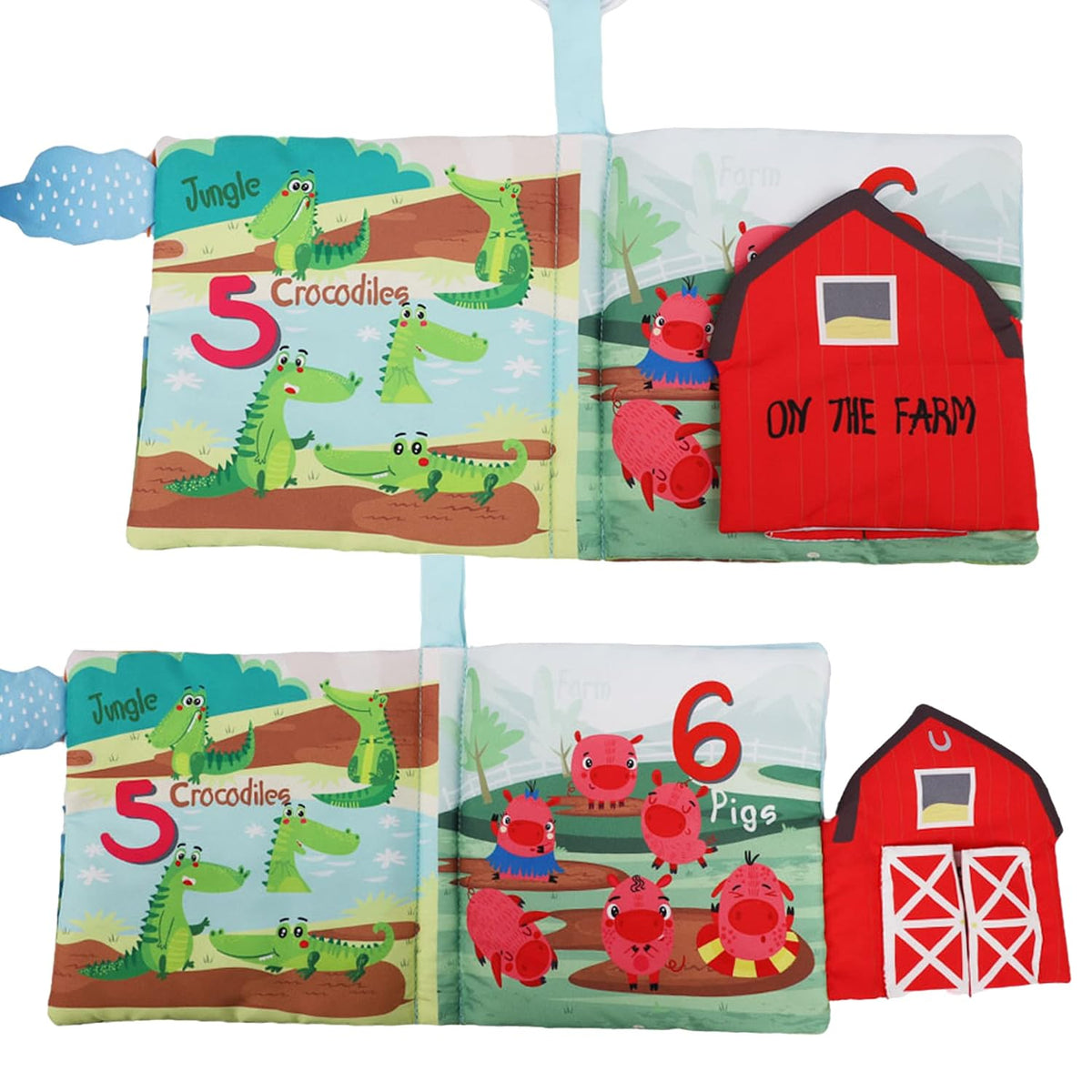 Fish Baby Crinkle Books &amp; Farm Baby Toy para bebés recién nacid...