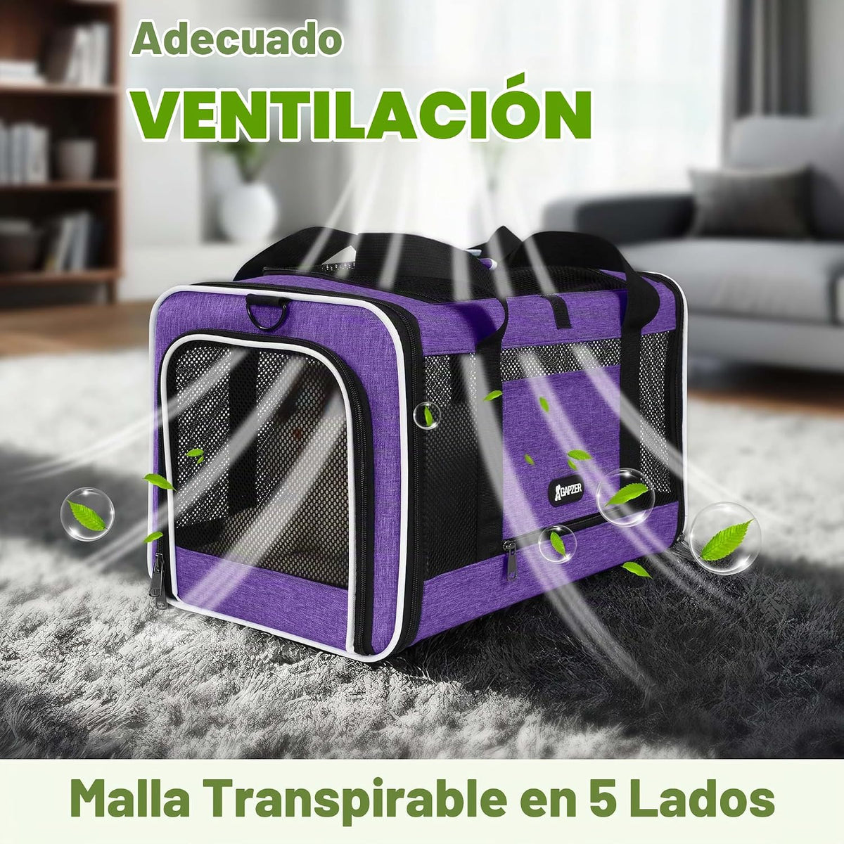 GAPZER - Transportador de mascotas para gatos de 18 x 11 x 11 pulga...